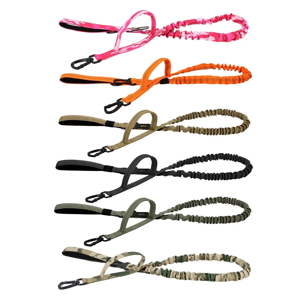 Military Dog Leash With Dual Handles And Quick Release