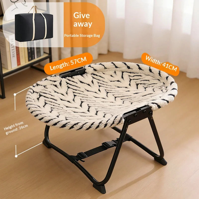 Elevated Folding Pet Bed With Breathable Mesh And Washable