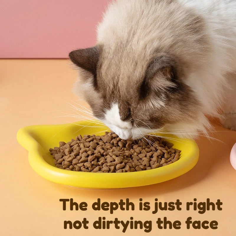 Cat Food Dish Premium Plastic Pet Bowl for Dwarf Cats