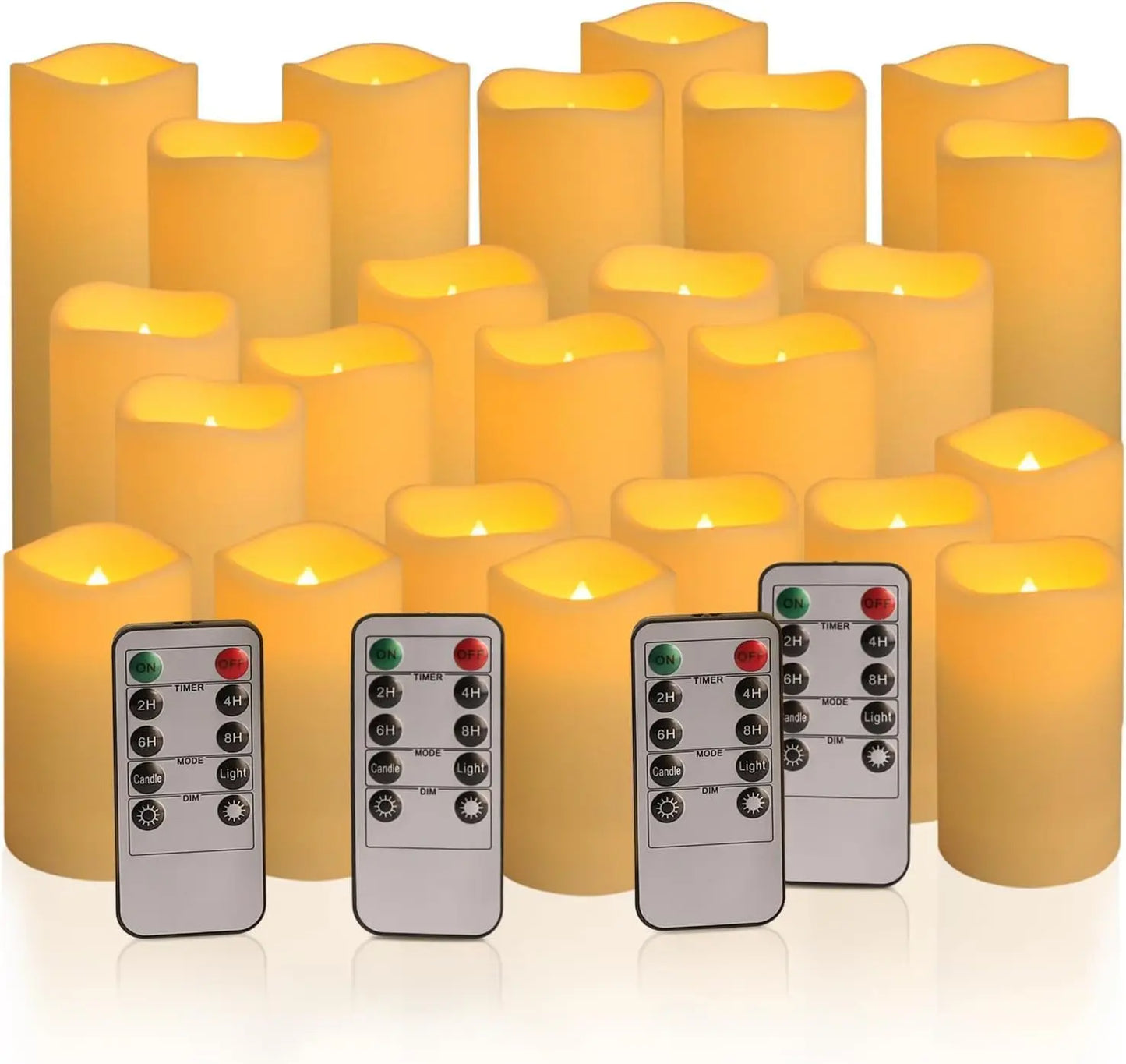 Waterproof Indoor Flameless LED Candles Set 24-144 Pieces