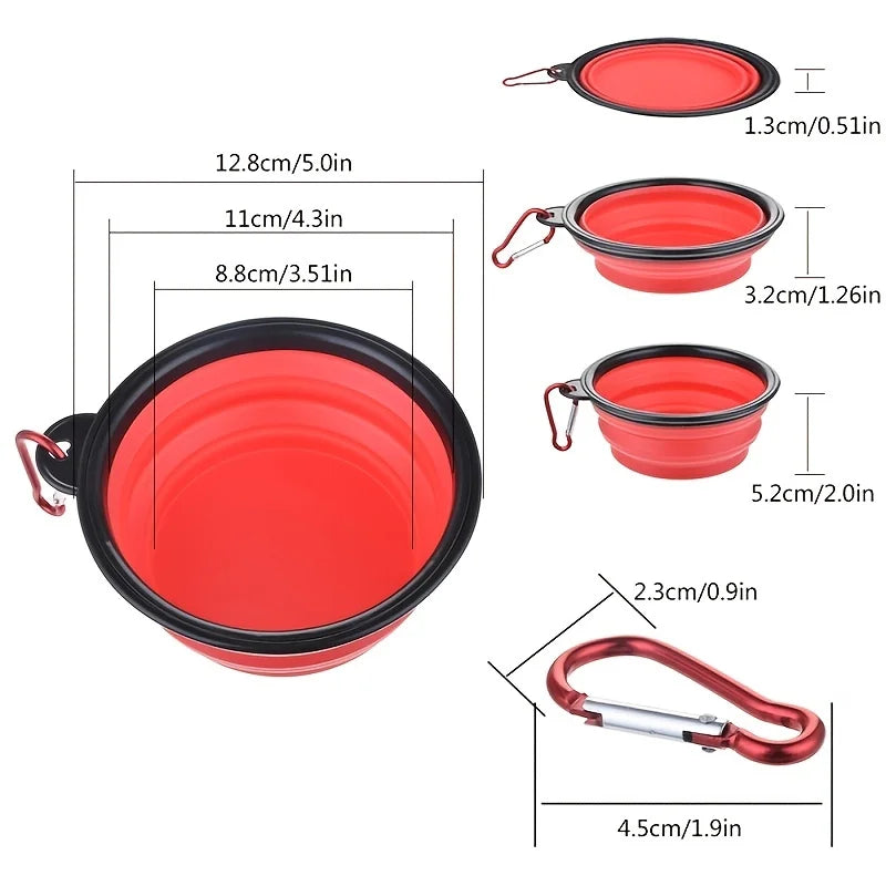 Collapsible Pet Food Bowl TPR Portable For Cats And Dogs