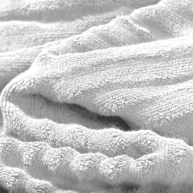 Egyptian Cotton Bath Towel Set Four Pack Ribbed Ultra Soft