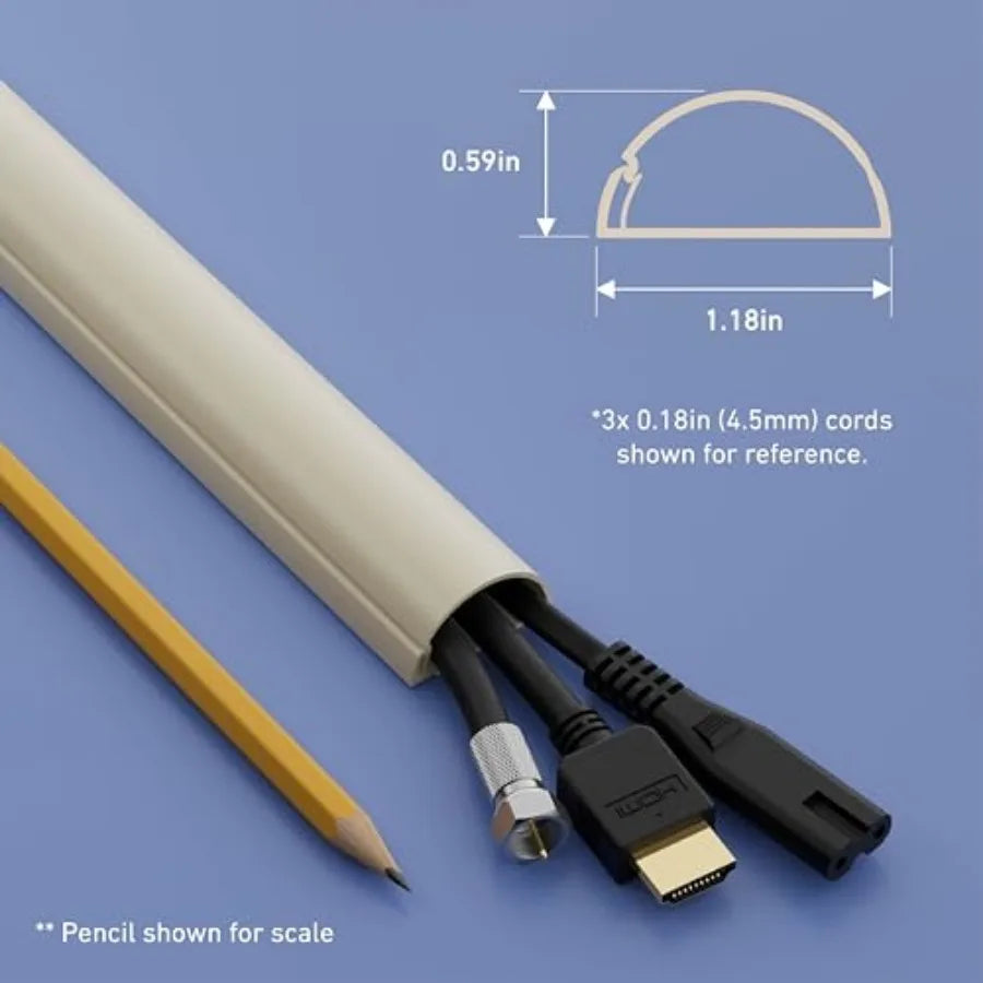 Patented Half Round TV Cord Hider Cable Concealer