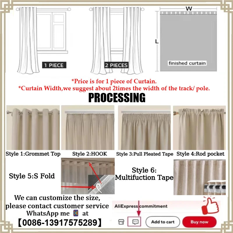 Chenille Blackout Curtains With Herringbone Texture