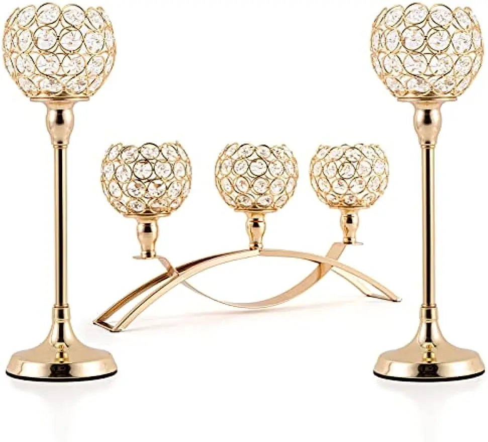 Vincigant 3 Arms Tealight Candle Holder Candelabra