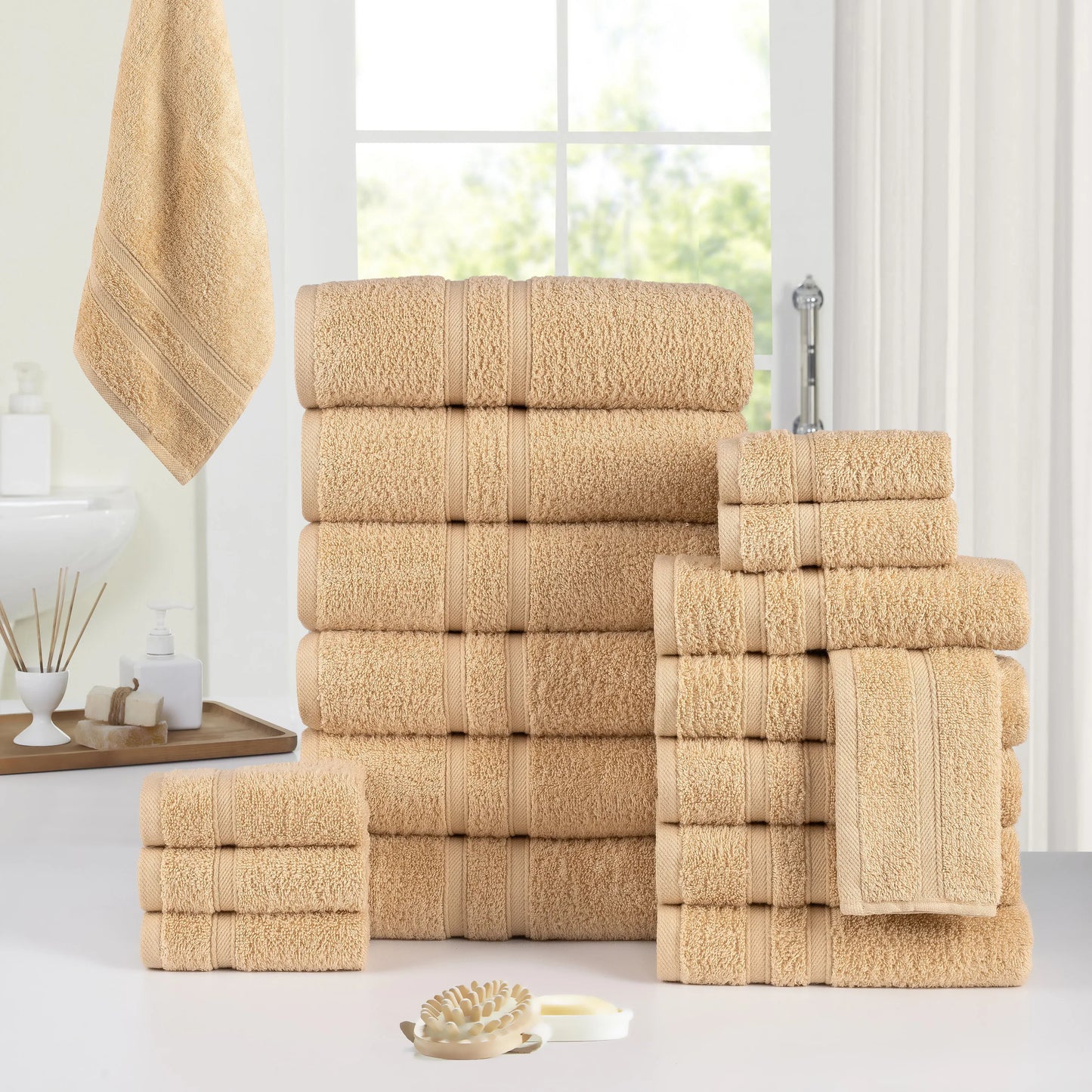Zero Twist Egyptian Cotton Towel Set Ultra Soft Spa Quality