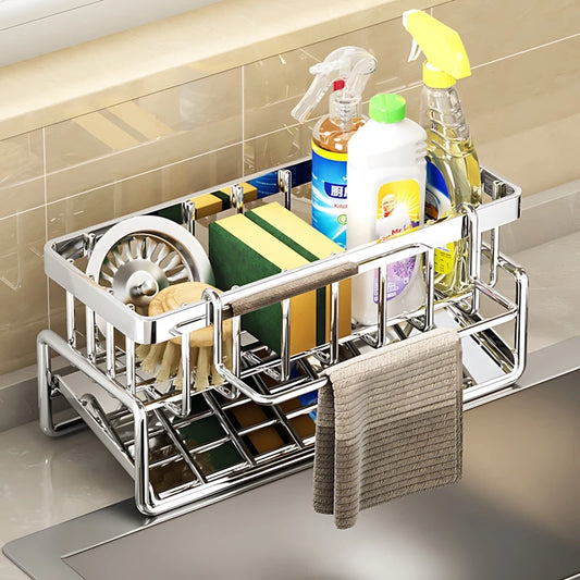 Stainless Steel Sink Organizer Drain Rack For Kitchen