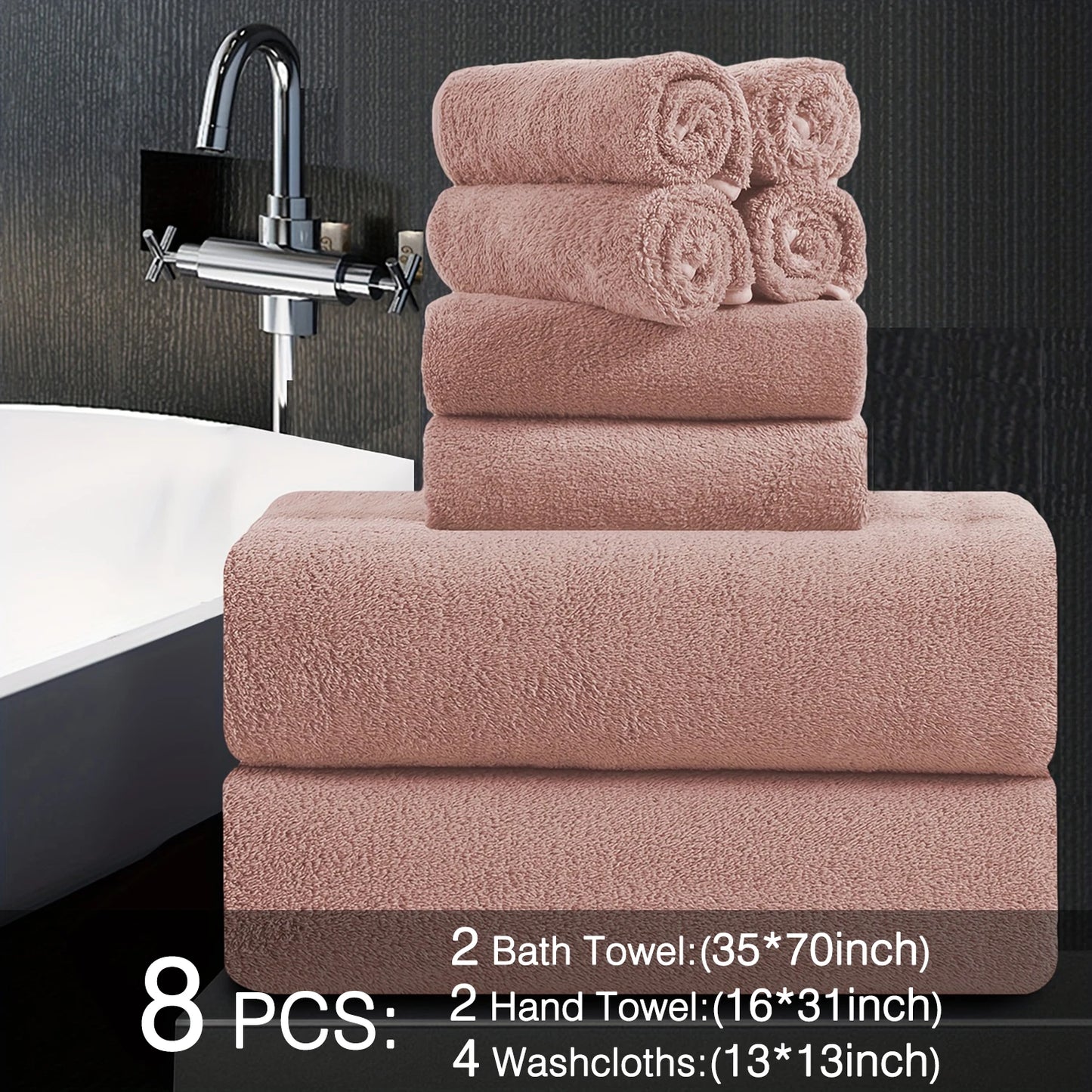 Belista Soft Absorbent Bath Towels Set Quick Dry